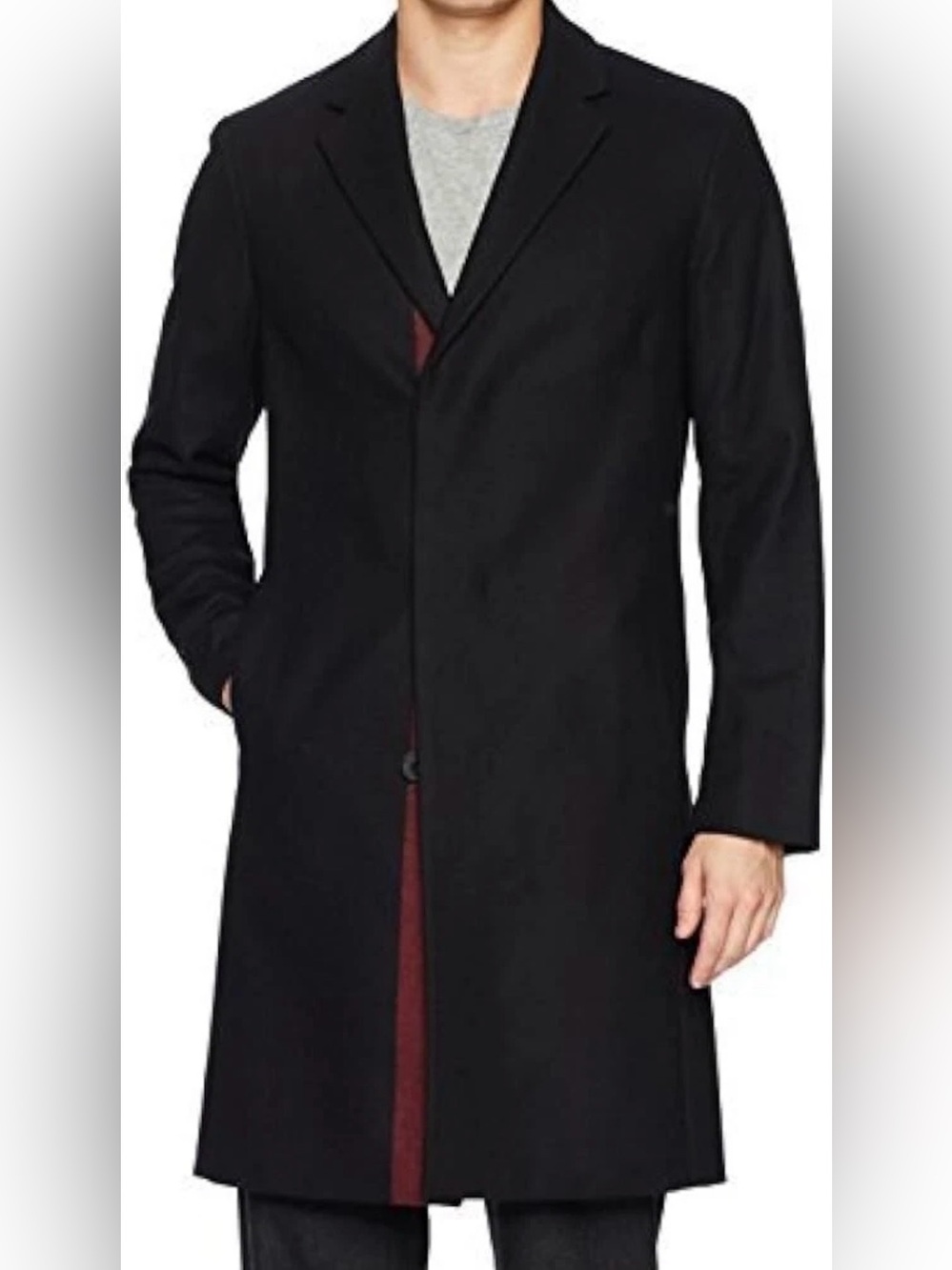 Theory Men’s Bower Virgin Wool Cashmere Top Coat Size M